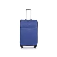 stratic light + valise de voyage souple valise de voyage valise à roulettes valise tsa verrouillage 4 roues extensible bleu foncé 79 cm l, bleu foncé, 79 cm, large (4
