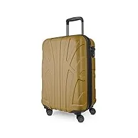 suitline - trolley cabine expandible, valise rigide avec compartiment ordinateur portable, 55 cm, 34 liter, or d'automne