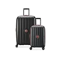 delsey paris - st tropez - valise rigide extensible - set de 2 valise - noir