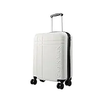 cabin max valise bagage à main - 55x40x20 cm - extensibles - 55 x 40 x 25 cm - convient pour ryanair, easyjet, wizzair, iberia, lufthansa, tui, eurowings, vueling, blanc polaire,