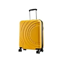 cabin max velocity valise à 4 roues 55 x 40 x 20 cm convient pour ryanair, easyjet, jet 2 paid carry on, jaune toscane, 55x40x20, valise à roulettes rigide