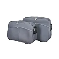 valise de voyage - lot de 2 valises de voyage - en polyester, gris