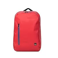 knomo harpsden sac à dos étanche léger pour ordinateur portable 15 pouces avec fermeture éclair étanche, rouge