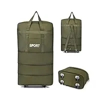 valise à roulettes extensible et pliable - sac de voyage léger approuvé en cabine - sac à roulettes - bagage à main, green, 25''