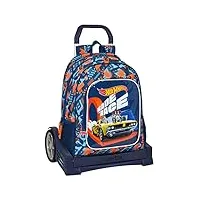 safta m860c sac à dos unisexe pour enfants, bleu marine/orange, estándar, décontracté