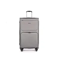 stratic bendigo light+ valise souple valise à roulettes avec serrure à valise tsa 4 roulettes extensible, argent (silver), 72 cm, medium (