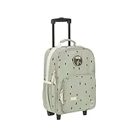 lässig valise pour enfants trolley valise de voyage avec tige télescopique et roulettes pour enfants bagage à main/trolley happy prints olive