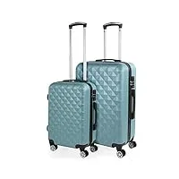 itaca - valise moyenne, valises rigides, valise rigide, valise semaine pour tout voyage, valise soute de luxe 771760, bleu clair