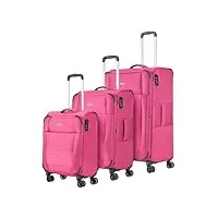 travelite seaside 4w trolley-set l/m/s pink