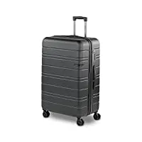 jaslen - valise grande taille. grande valise rigide 4 roulettes - valise grande taille xxl ultra légère - valise de voyage. combinaison verrouillage 171270, noir