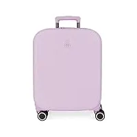 valise cabine enso annie violet 40x55x20 cm abs rigide serrure tsa intégrée 37l 3.22 kg 4 double roues bagage à main