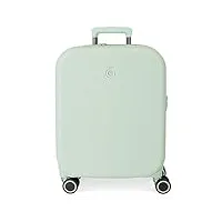 valise cabine enso annie verte 40x55x20 cm abs rigide fermeture tsa intégrée 37l 2.74 kgs 4 double roues bagage main extensible