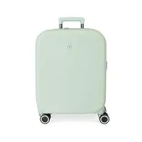 valise cabine enso annie verte 40x55x20 cm abs rigide fermeture tsa intégrée 37l 3.22 kgs 4 double roues bagage à main