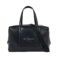 calvin klein jeans homme duffle bag sac monogram soft bagage cabine, noir (black), taille unique