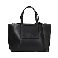 calvin klein femme cabas sac shopper large moyen, noir (ck black), taille unique