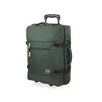 jaslen - valise cabine avion - bagages cabine résistant - petite valise semi rigide - bagage cabine 2 roulettes - bagage cabine polieste 101550, kaki