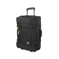 jaslen - valise cabine avion - bagages cabine résistant - petite valise semi rigide - bagage cabine 2 roulettes - bagage cabine polieste 101550, noir