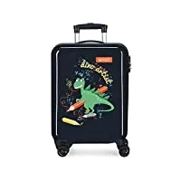 valise cabine enso dino artist multicolore 38x55x20 cm abs rigide serrure latérale à combinaison 34l 2 kgs 4 doubles roues bagage à main