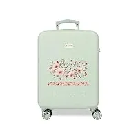 valise cabine movom romantic girl vert 38x55x20 cm abs rigide serrure latérale à combinaison 34l 2 kgs 4 roues doubles bagage à main