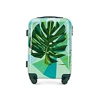 wittchen young collection valises de cabine bagage à main en abs avec un revêtement supplémentaire en polycarbonate et poignée télescopique taille s 34l vert-bleu