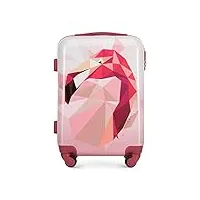 wittchen young collection valises de cabine bagage à main en abs avec un revêtement supplémentaire en polycarbonate et poignée télescopique taille s 34l rose