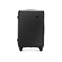 wittchen valise de voyage bagage à main valise cabine valise rigide en abs avec 4 roulettes pivotantes serrure à combinaison poignée télescopique circle line taille l noir