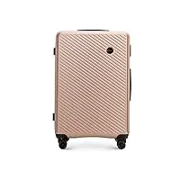 wittchen valise circle line - collection en abs avec rayures diagonales brillantes texturées, rose poudré, l, moderne