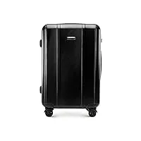 wittchen classic line valise élégante en polycarbonate robuste avec gravure verticale serrure tsa, noir, kofferset 4tlg., moderne