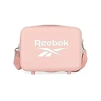 reebok roxbury trousse de toilette adaptable avec bandoulière rose 29x21x15 cms abs rigide 9.14l 0.2 kgs