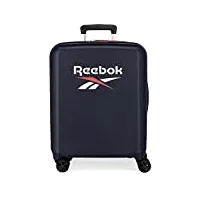 valise cabine reebok roxbury bleu 40x55x20 cms abs rigide serrure tsa intégrée 38.4l 2 kgs 4 double roues bagage à main