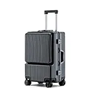 olotu valise bagages rigides ouverture avant bagages de cabine en aluminium boîte de verrouillage de roue universelle valise d'embarquement de voyage d'affaires portable