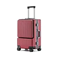 olotu fort bagages rigides ouverture avant bagages de cabine en aluminium boîte de verrouillage de roue universelle valise d'embarquement de voyage d'affaires robuste