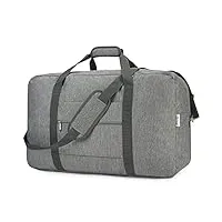 narwey sac de voyage bagage cabine grande pliable sac valise sac weekend sac de sport pour homme femme 60l(gris)