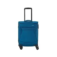 travelite valise 4 roues bagage à main coque souple, iata bagage à bord mesure; série chios, trolley avec protection des bords + fonction d'accrochage, 55 cm, 34 litres