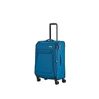 travelite valise à 4 roues taille m coque souple, série de bagages chios avec soufflet extensible + protection des bords, trolley au look intemporel, 67 cm, 60 à 66 litres