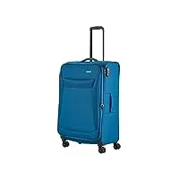 travelite valise à 4 roues taille l coque souple, série de bagages chios avec soufflet extensible + protection des bords, trolley au look intemporel, 78 cm, 90-97 litres