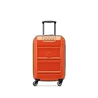 delsey paris - rempart - valise cabine rigide 55x35x26 cm - 39 l - s - orange