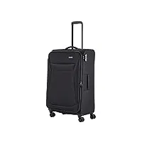 travelite valise à 4 roues taille l coque souple, série de bagages chios avec soufflet extensible + protection des bords, trolley au look intemporel, 78 cm, 90-97 litres