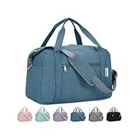 narwey sac de voyage 45x36x20 easyjet sac valise cabine sac polochon bagage a main sac weekend homme et femme 25l (bleu marine)
