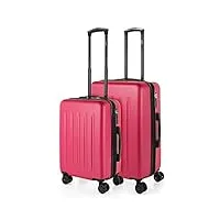 skpat - valise moyenne, valises rigides, valise rigide, valise semaine pour tout voyage, valise soute de luxe 175160, fuchsia