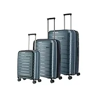travelite set de valises air base, marque iceblue metallic s/m/l unisexe, iceblue metallic, 77 cm, casual