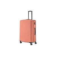 travelite valise 4 roues à coque dure grande 96 litres, série de bagages bali : valise trolley rigide en abs avec serrure à combinaison tsa, 77 cm