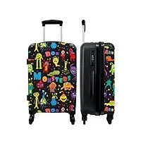 noboringsuitcases.com® valise cabine enfant garcon bagages cabine sac voyage grande taille coloriage - echantillon - 67 cm