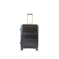 house of leather valise de voyage extensible solide à 8 roulettes florence, charbon, medium: 65 x 45 x 26/30cm,3.4kg, bagages rigides avec roulettes pivotantes
