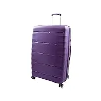 house of leather miyazaki valise rigide extensible à 8 roulettes en polypropylène, violet, large | 76x52x30/5cm/ 4.60kg, 103+17l, bagage rigide avec roulettes pivotantes