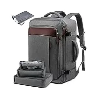lovevook sac à dos de voyage extensible l grand sac à dos pour ordinateur portable de 17" - pour homme et femme - convient aux voyages en avion.