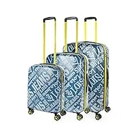 lois - set valise rigide, lot de valises soute avion 4 roulettes - sets de bagages, valise à roulette en soldes pour voyages. lot valise: ensemble pour voyages élégants 171500, denim bleu-gris
