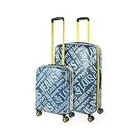 lois - set valise rigide, lot de valises soute avion 4 roulettes - sets de bagages, valise à roulette en soldes pour voyages. lot valise: ensemble pour voyages élégants 171517, denim bleu-gris