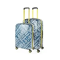 lois - set valise rigide, lot de valises soute avion 4 roulettes - sets de bagages, valise à roulette en soldes pour voyages. lot valise: ensemble pour voyages élégants 171516, denim bleu-gris