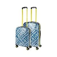 lois - set valise rigide, lot de valises soute avion 4 roulettes - sets de bagages, valise à roulette en soldes pour voyages. lot valise: ensemble pour voyages élégants 171515, denim bleu-gris